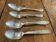 8 tablespoons in silver metal including a monogram christofle art deco