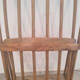 Rocking brutalist chair in oak, France, 1920s