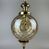 60s 70s ceiling lamp hanging lamp by Glashütte Limburg Germany Space Age