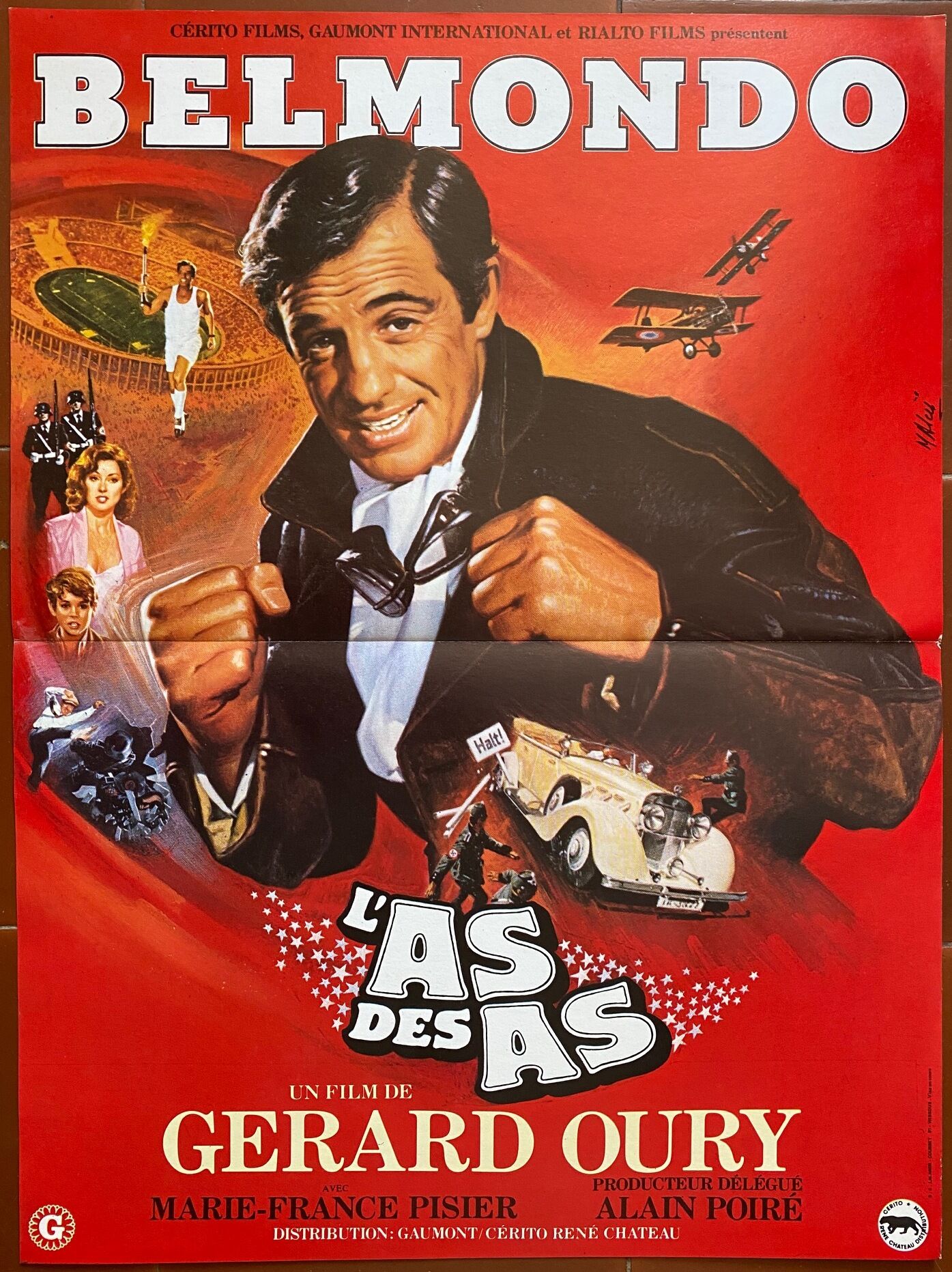 Original cinema poster "L'As des As" Jean-Paul Belmondo 40x60cm