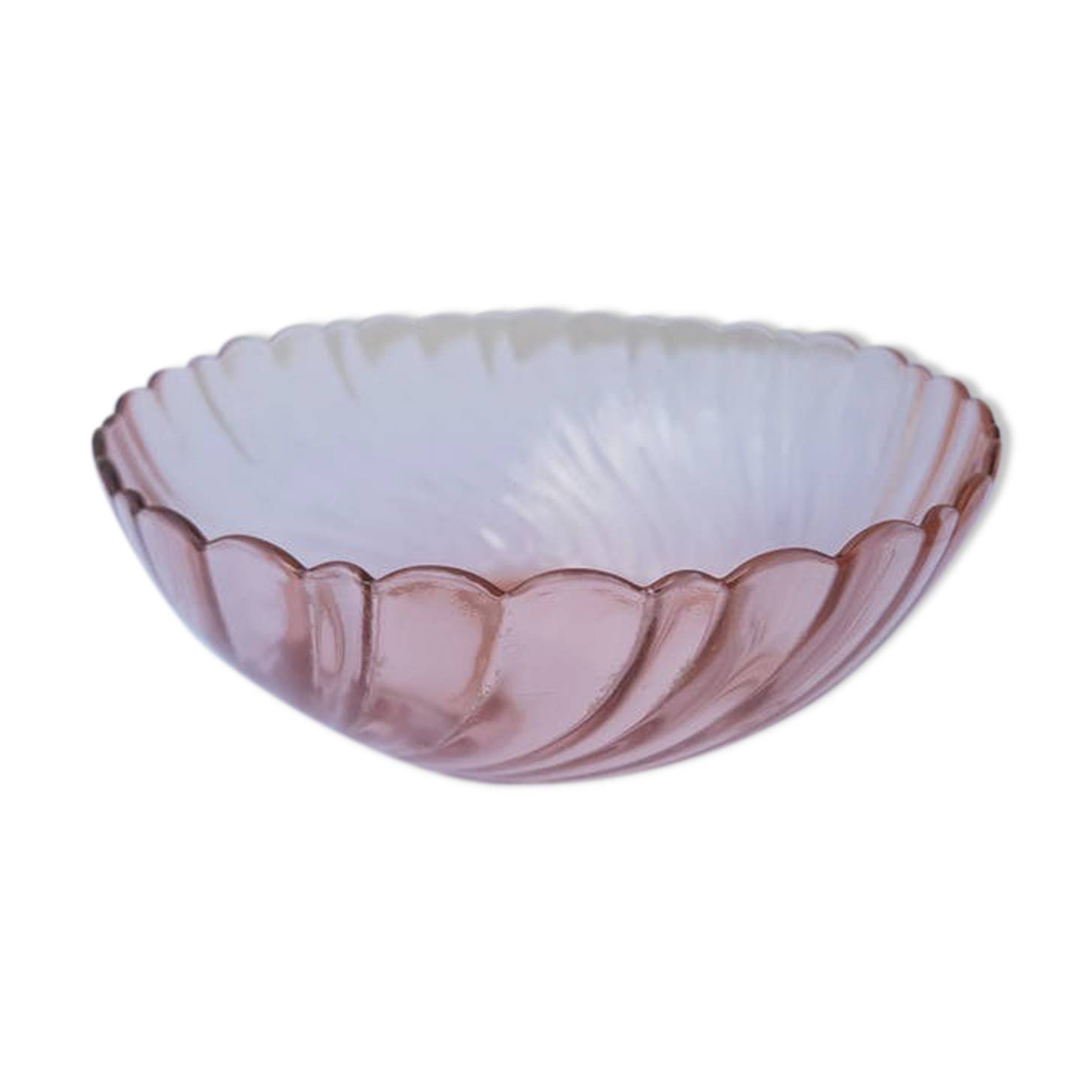 Pink glass bowls
