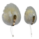 Hillebrand glass wall lamps  1960’s