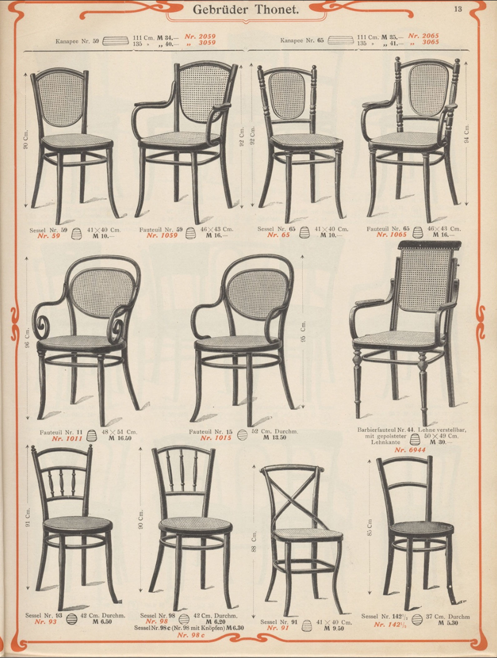 1920's Gebrüder Thonet Lounge Chair Model 1059
