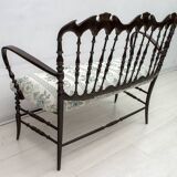 Giuseppe Gaetano Descalzi Midcentury Italian Chiavari Sofa and 2 Armchairs