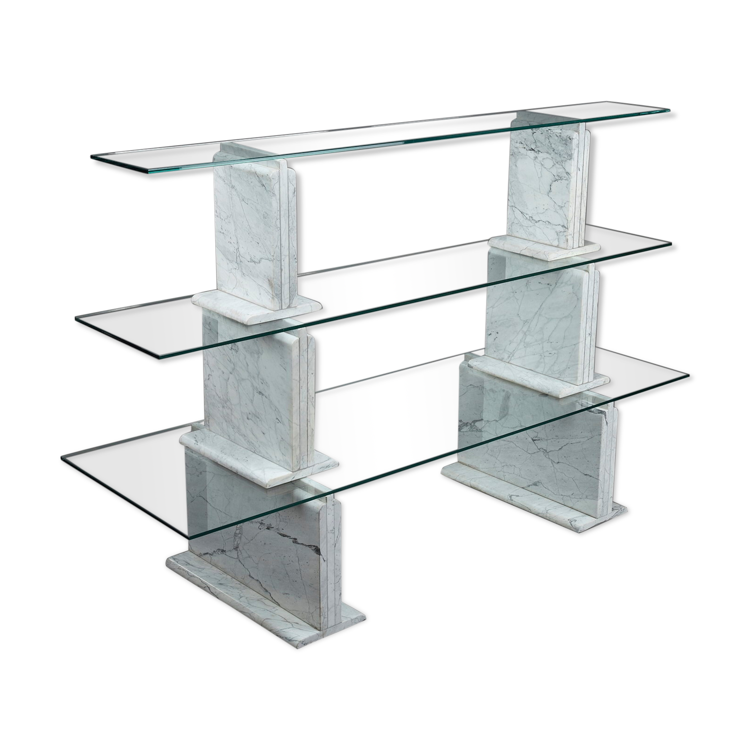 Carrara marble and glass library - 1970