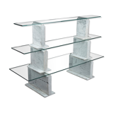 Carrara marble and glass library - 1970