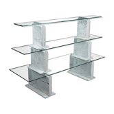 Carrara marble and glass library - 1970