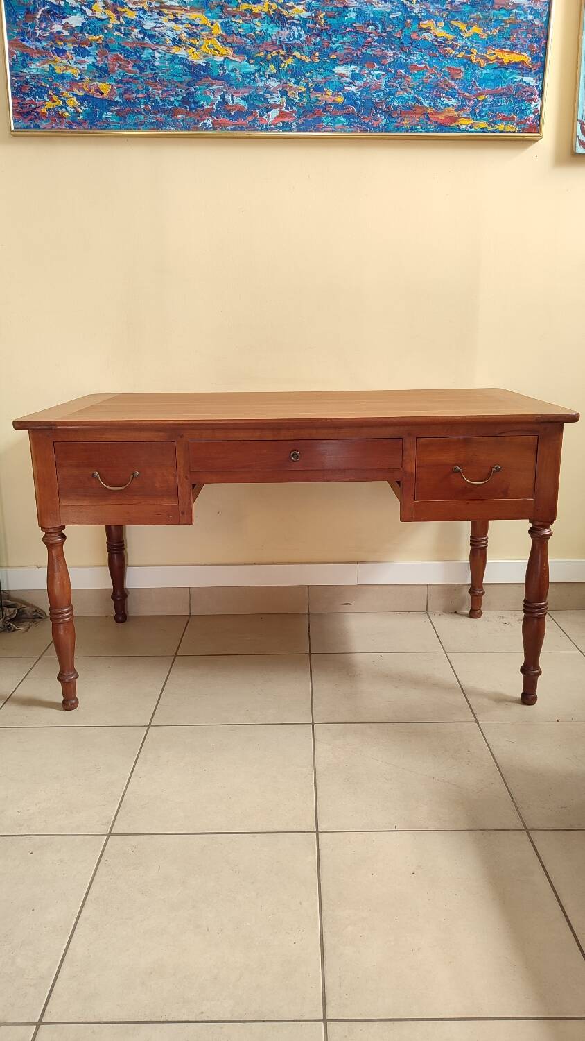 Desk in solid cherry wood