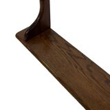 Vintage book shelf wall rack 1970s wood minimalist design