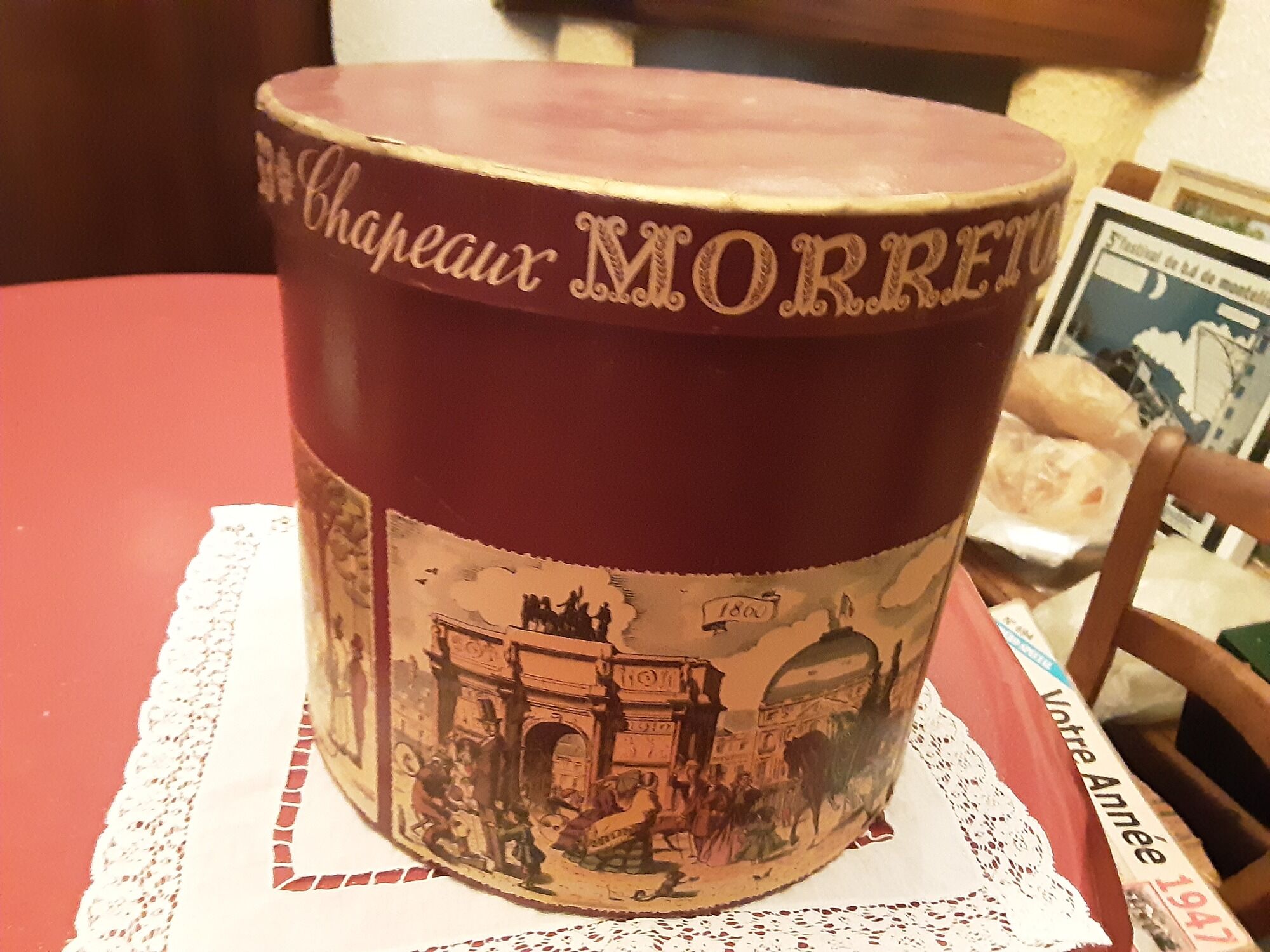 Hat box advertising hat morreton hats illustrations a. carlut
