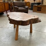 Primitive elm coffee table
