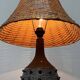 Mid-century modern studio pottery table lamp by Jette Hellerøe, 1960s.