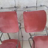 4 vintage chrome chairs from the 70s