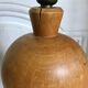 Turned wooden lamp