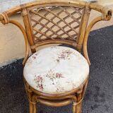 Rattan bamboo table and chairs set