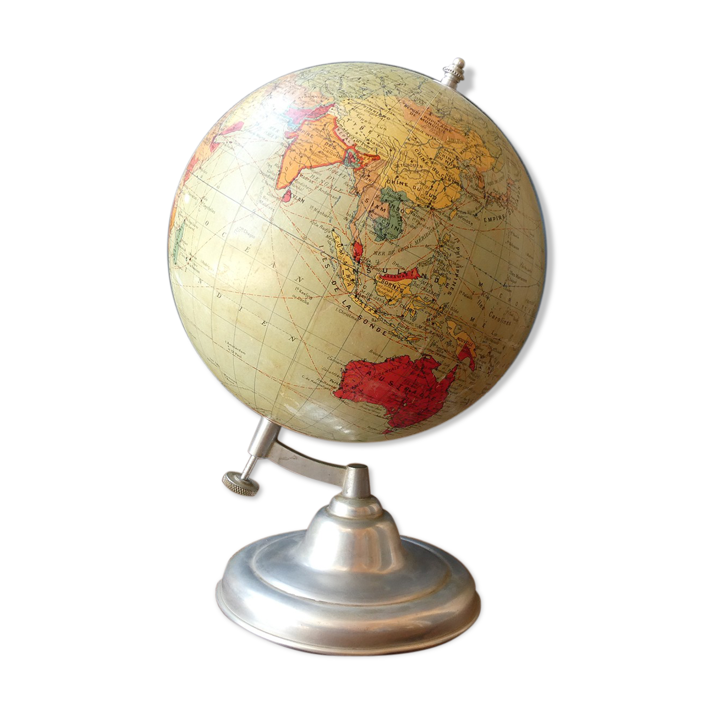 Globe terrestre Taride vintage des années 1940 - 37cm