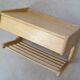 Scandinavian oak wall shelf
