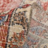 4x7 Red & Cream Vintage Area Rug 126x236Cm SK 17738