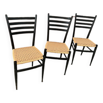Set of 3 Spinetto Chiavari chairs from the 50s