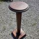 Solid oak column pedestal