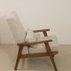Scandinavian armchair 1960 rounded armrests
