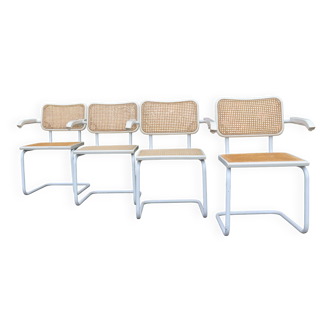 Set of 4 B32 chairs by Marcel Breuer