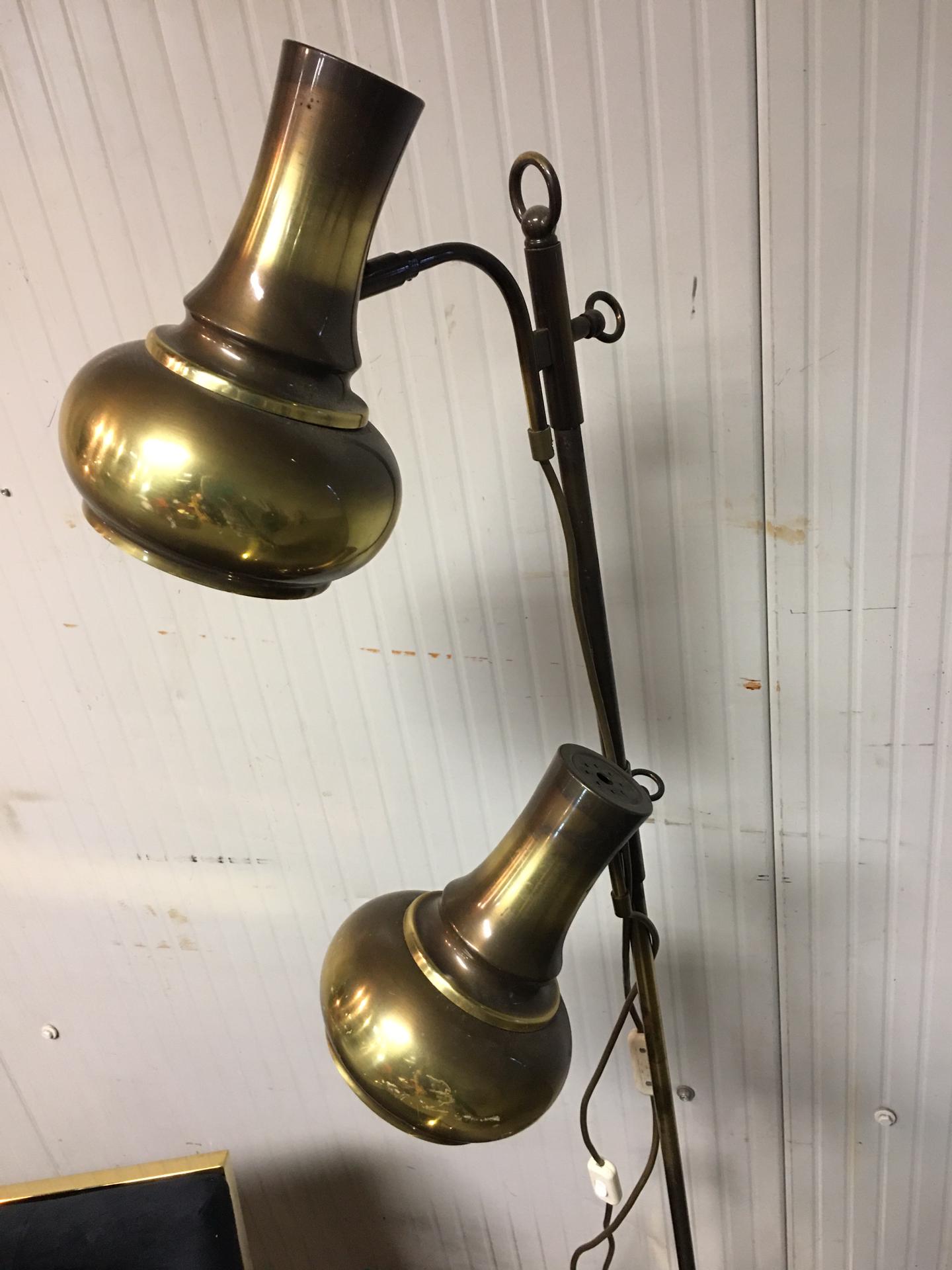 Lampadaire vintage en laiton