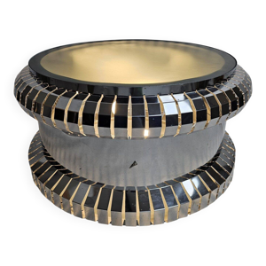 Table basse en chrome - verre