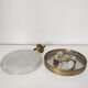 Ceiling light glass and brass Lucien Gau