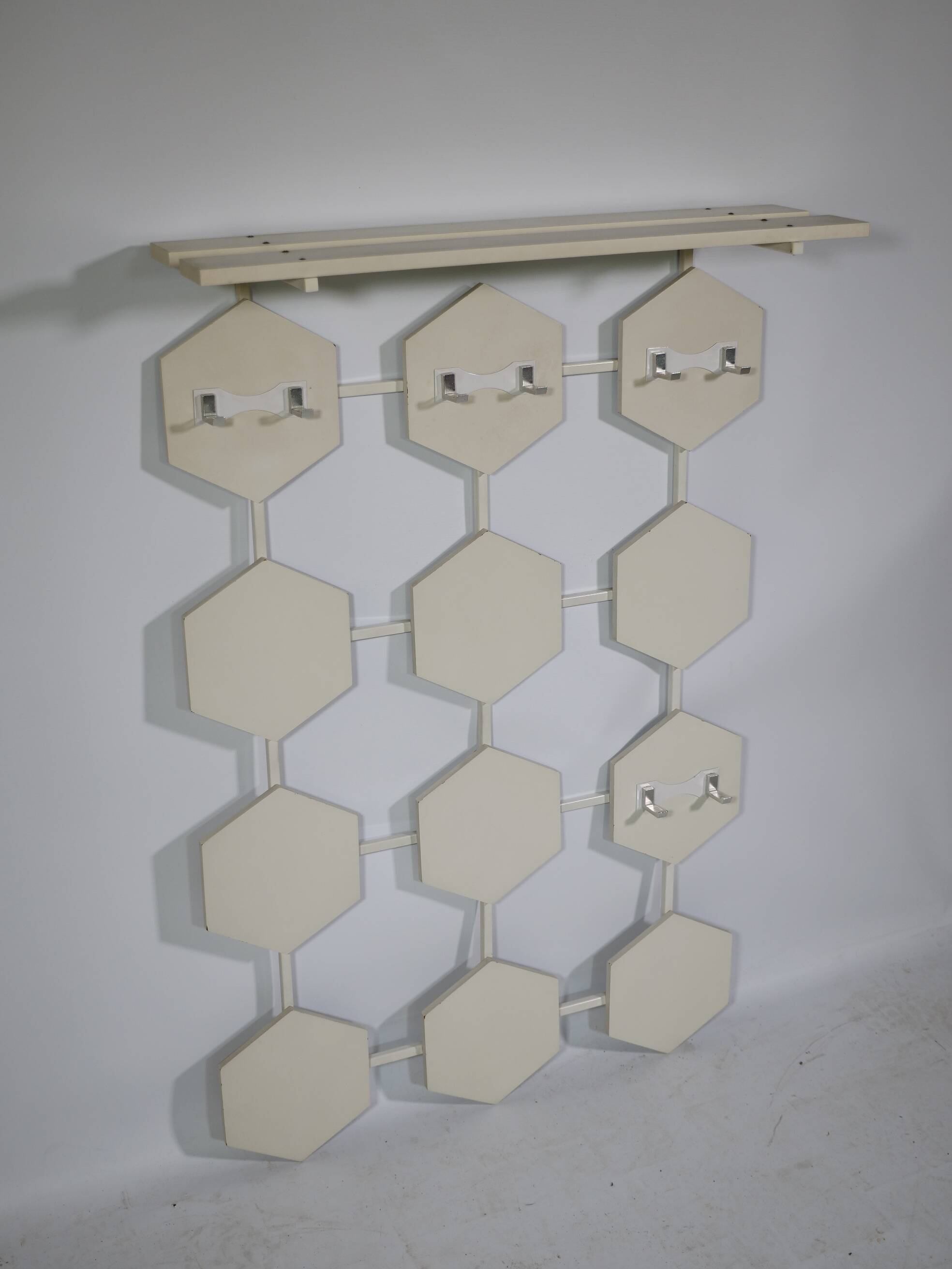 Space age design wall coat rack, 1960s 1970s