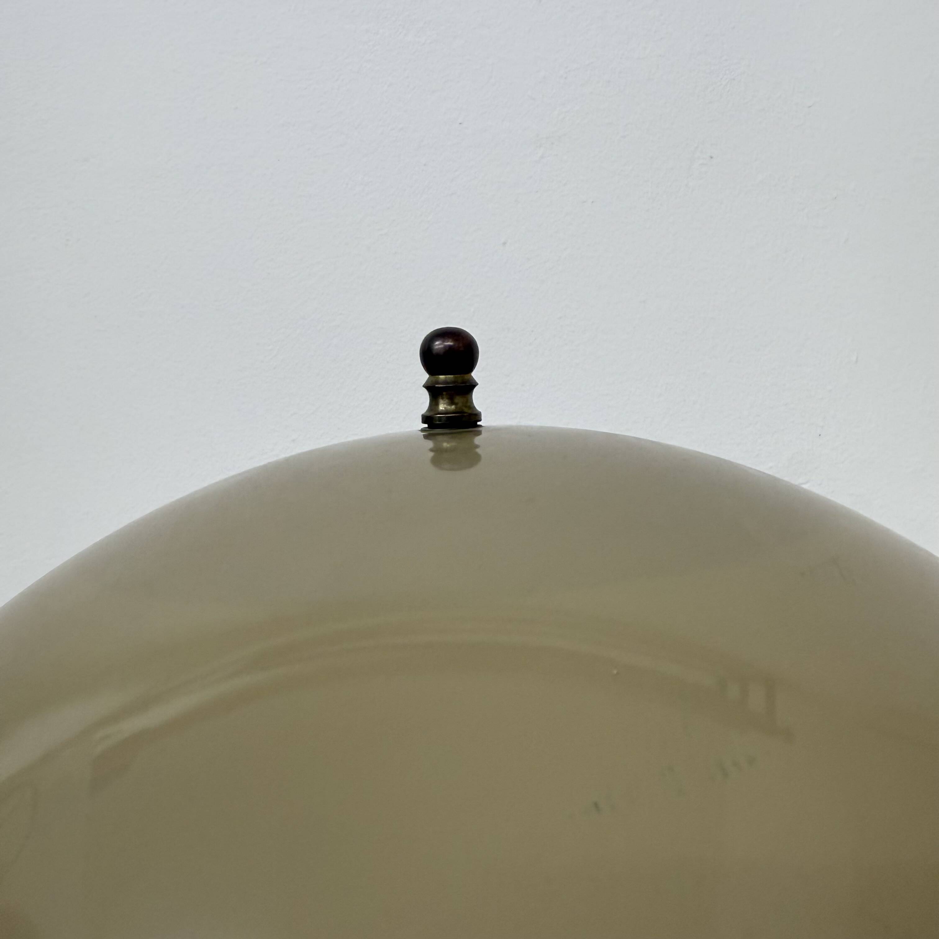 Vintage Mushroom table lamp with gold metal base , 1970s