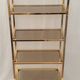 Gold and smoked glass shelf 1970