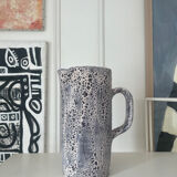 Speckled ceramic jug fat lava