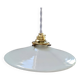 Old hanging lamp in white opaline Art Deco 1930 Ø 26 cm