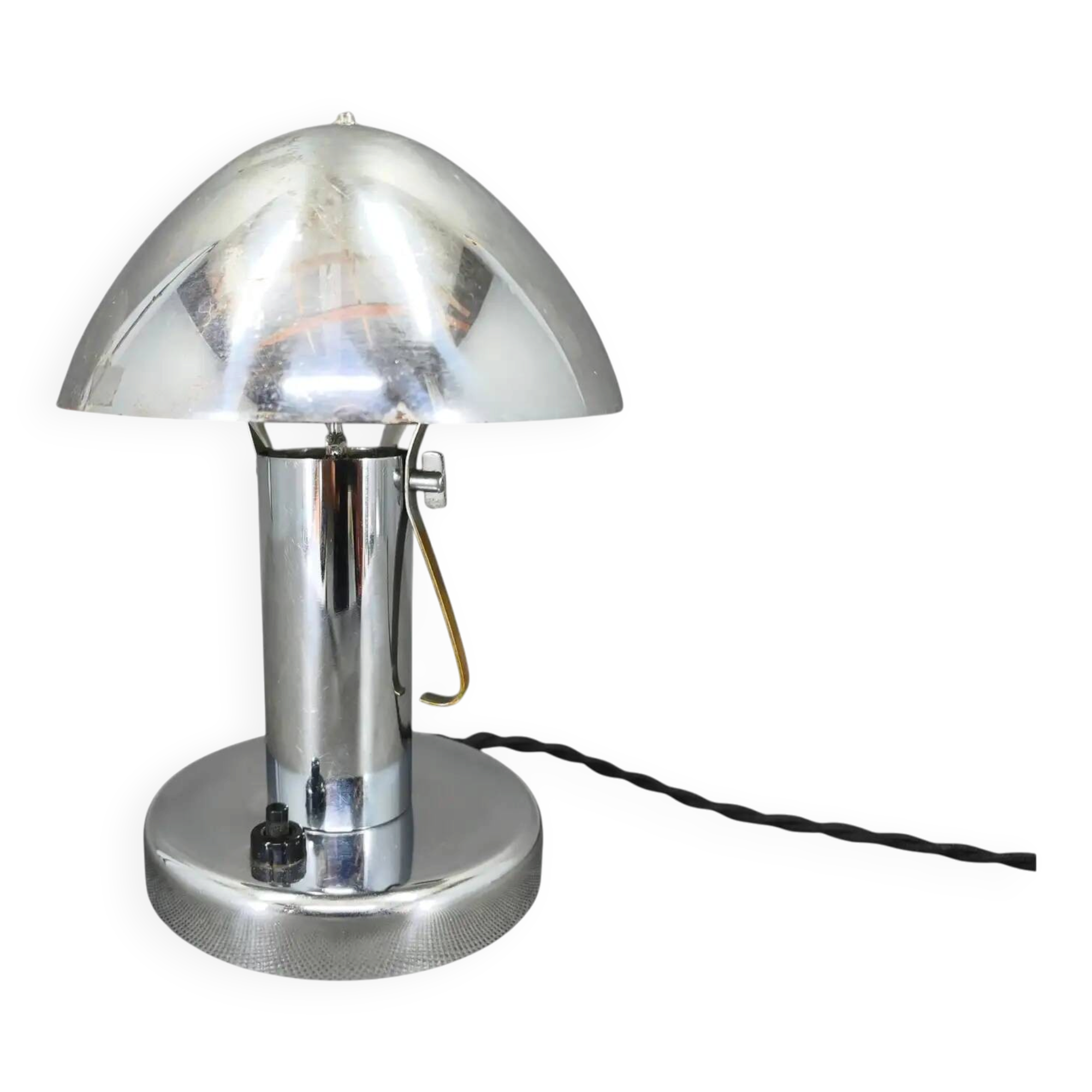 Bauhaus Chrome Adjustable Table Lamp, 1930s Czechoslovakia