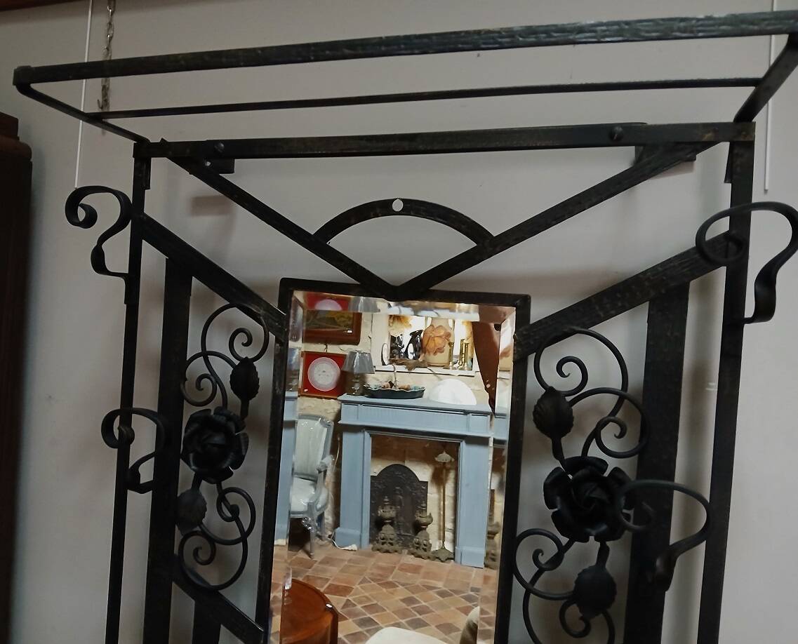 Portemanteau Art Déco en fer forgé