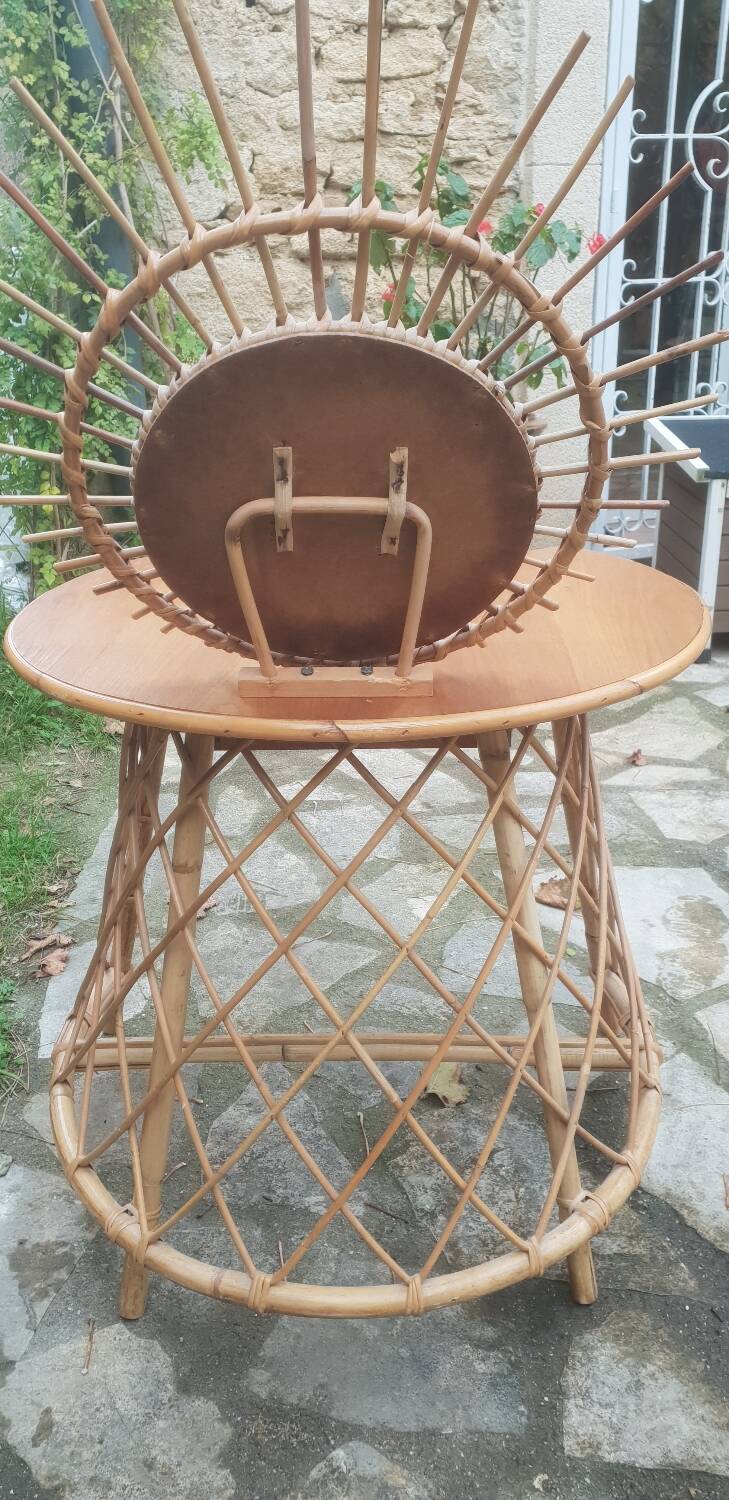 1960s rattan hairdresser's chair