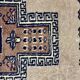 Oriental wool and silk carpet, old 123cmX190cm