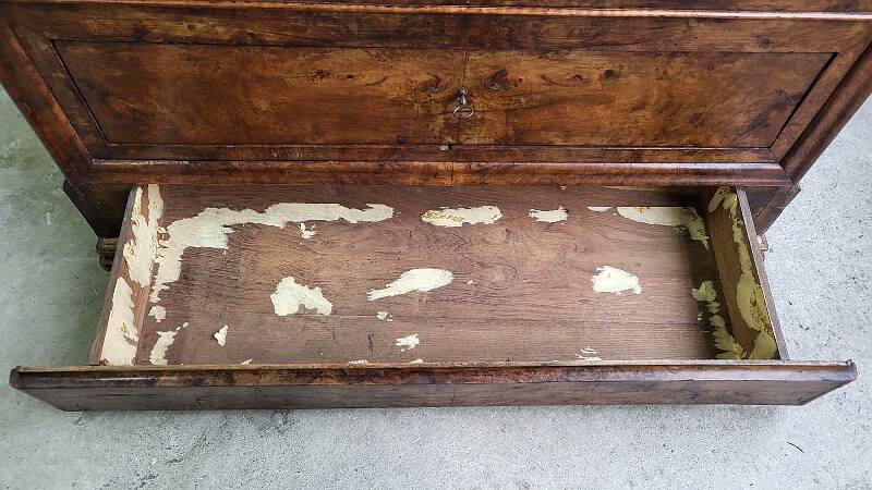19th Century Walnut Library Display Cabinet with 1 Door