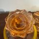 Vintage liqueur service in amber glass (decanter + 6 glasses)