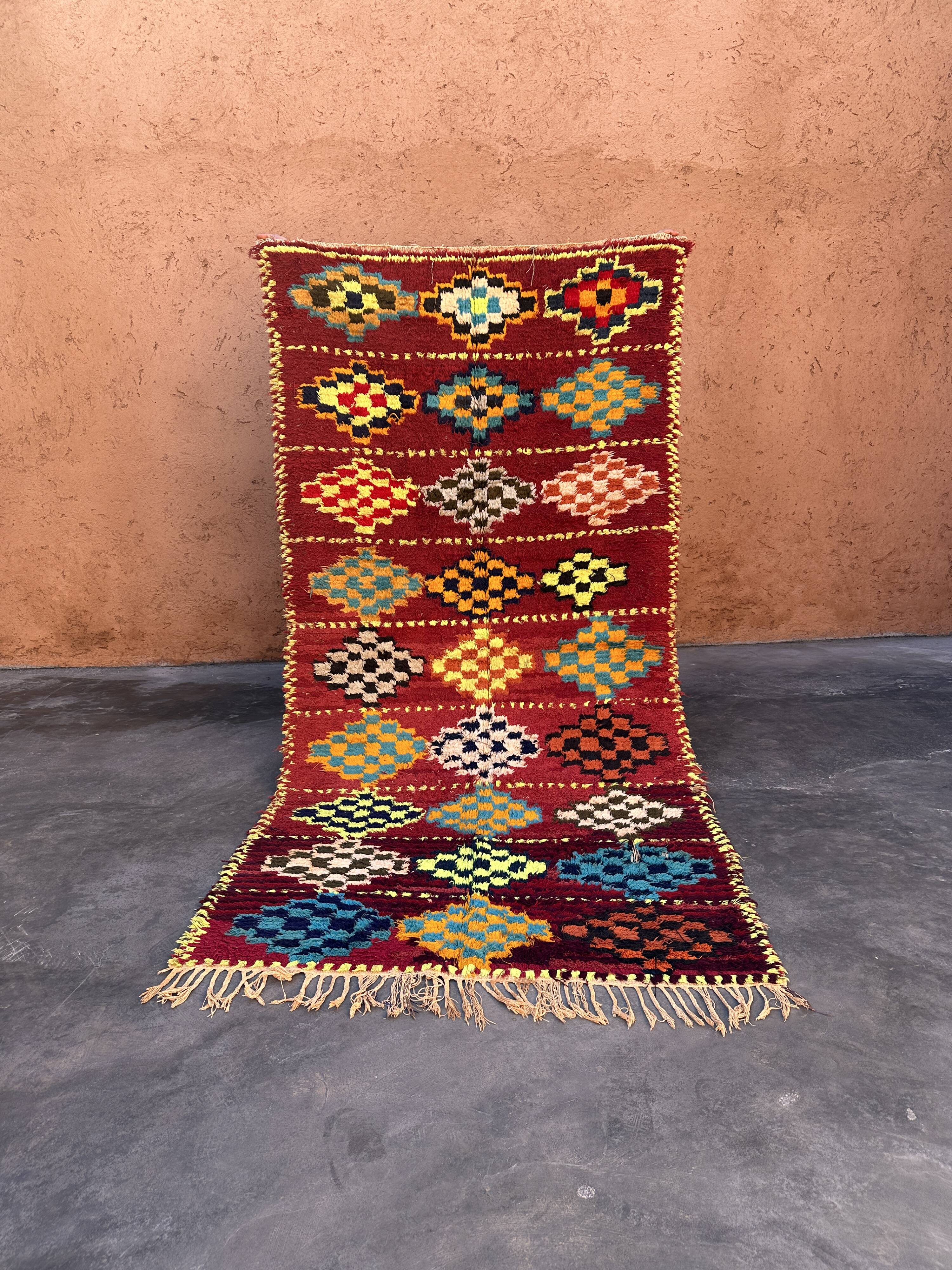Colorful Moroccan rug - 143 x 285 cm