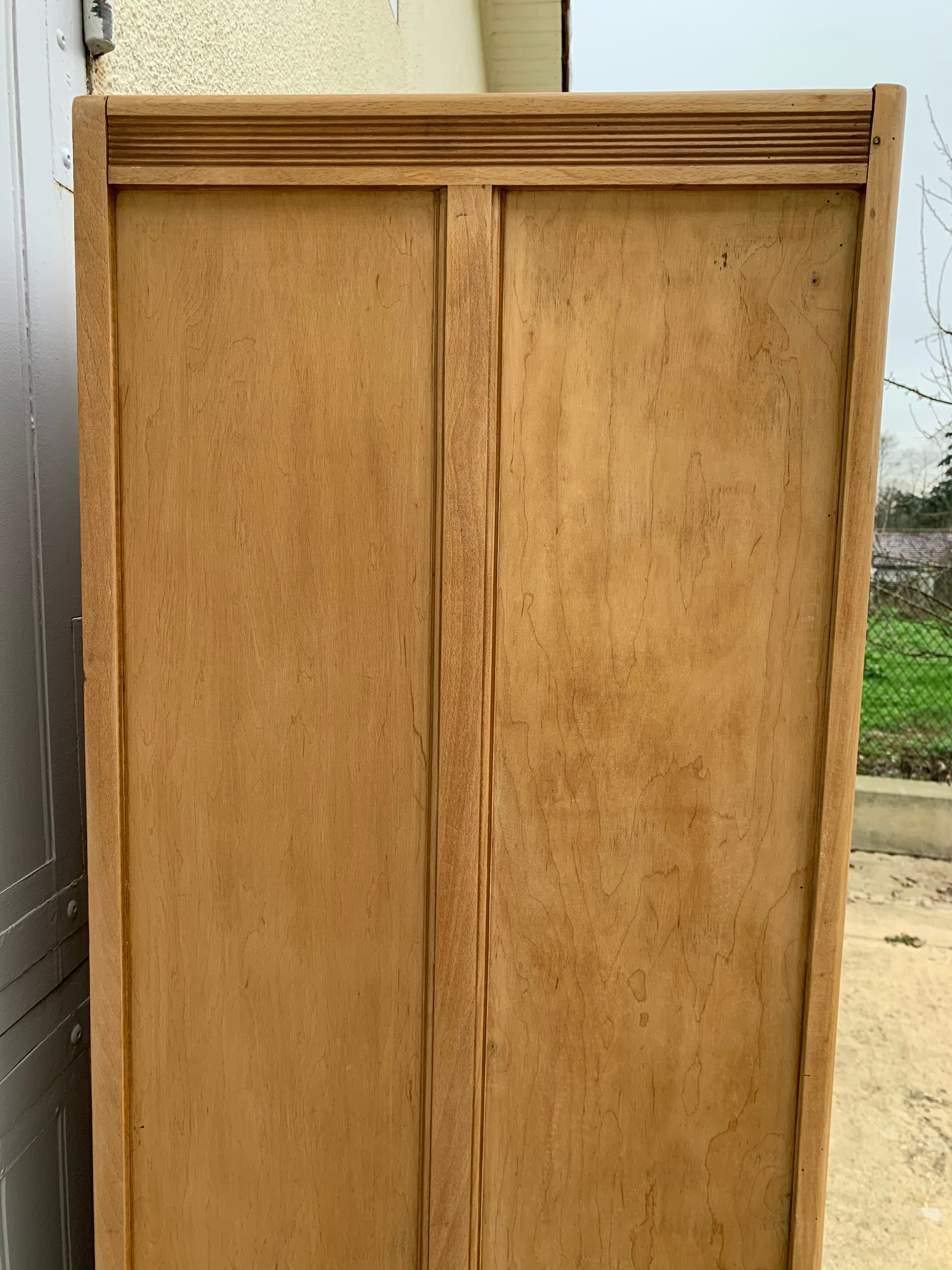 Paris raw wood cabinet 1950