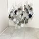 Mid century glass chandelier, 1970s