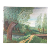 Tableau paysage de campagne verte