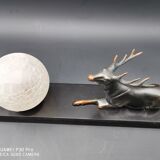 Lamp marble support deer Regulates