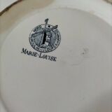 Antique salad bowl from Moulin des Loups, blue Marie-Louise pattern