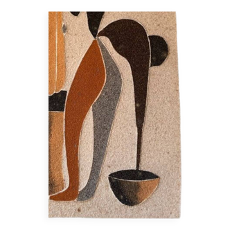 African sand painting