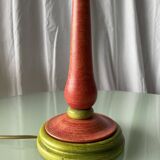 Vintage turned wooden rustic lamps