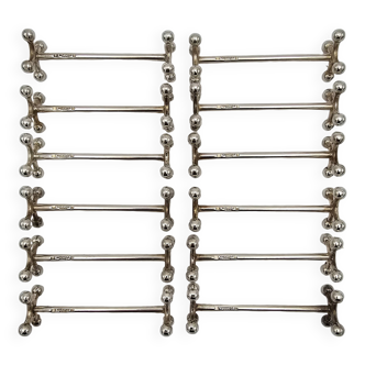 12 Christofle silver-plated knife holders