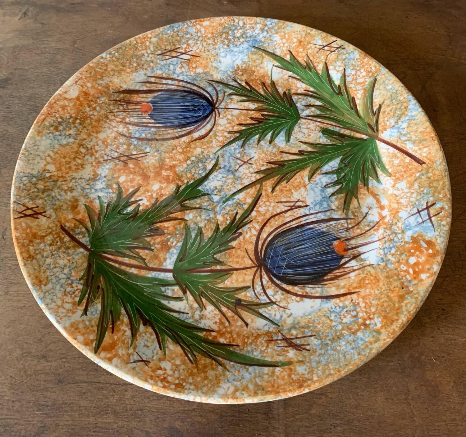 Large round dish Vallauris